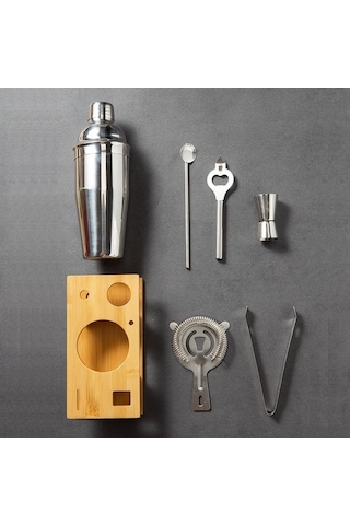 Dancemonkey By-7 7'si 1 Arada Paslanmaz Çelik Barmen Seti Bar 550ml İle Mükemmel İçki Keyfi