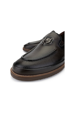 Tamer Tanca Erkek Hakiki Deri Kahverengi Loafer Ayakkabı 374 Tnc-03 Erk Ayk Sk24-25 Kahve Fltr Kahverengi