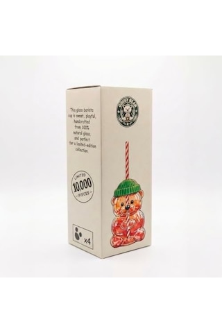 Goggy Bear - Cam Ayıcık Figürlü İçecek Bardağı - 500 Ml