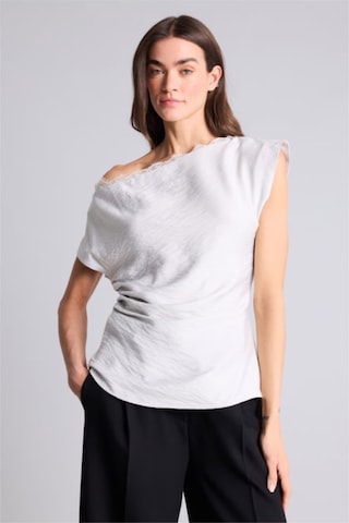 Defacto Fıtted Kayık Yaka Kısa Kollu Bluz H2052ax26spgr294 Gri-gr294
