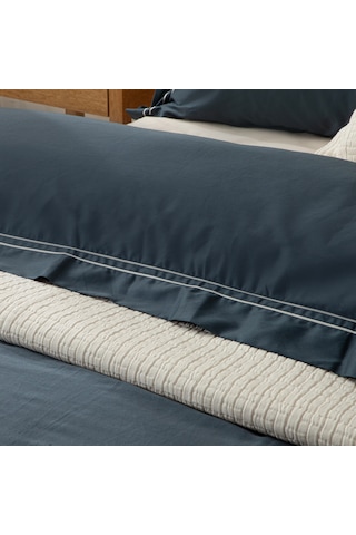 Glad %100 Pamuk King Size Nevresim Seti 230x220 Cm Mavi/beyaz 47459293
