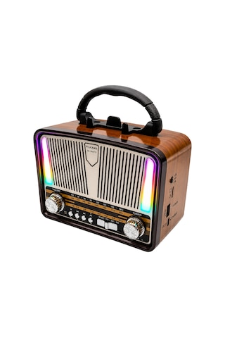Prokama Nostaljik Tasarım Solarlı Bluetooth Radyo Yedek Pili