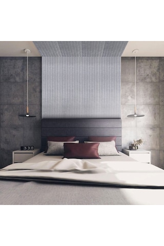 Tink Akustik Ve Dekoratif Lambiri Desenli Keçe Panel 2adet/0,81m² Gri