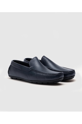 Cabani Hakiki Deri Lacivert Erkek Loafer Ayakkabı Lacivert (521643722) Lacivert