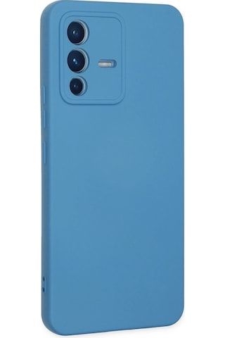 Gld-spt- Newface Vivo V23 5g Kılıf Nano İçi Kadife Silikon - Mavi