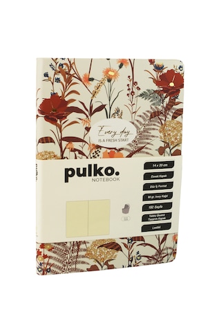 Pulko Notebook Every Day Is A Fresh Start Serisi, 14x20cm , 90gr. Ivory Kağıt, 192 Sayfa, Esnek Kapak, Düz, Kahverengi