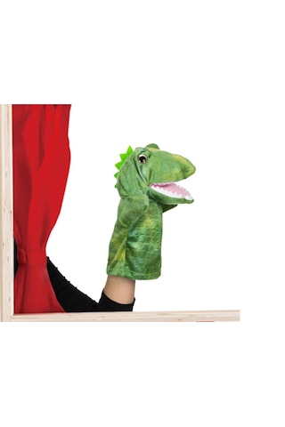 Büyük Peluş Oyuncak El Kuklası Dinazor 28 Cm
