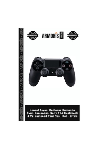 Konsol Eşyası Kablosuz Kumanda Oyun Kumandası Sony Ps4 Dualshock 4 V2 Gamepad Yeni Nesil Kol - Siyah