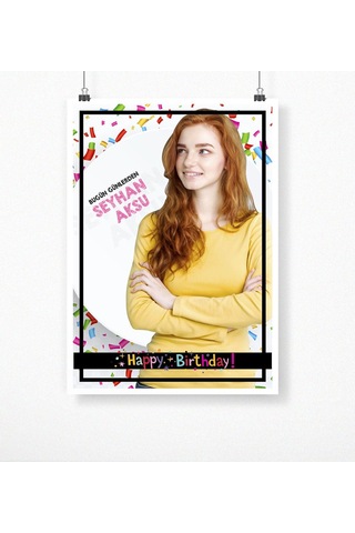 Bk Gift Kişiye Özel Doğum Günü Afiş Poster 50 X 70 Cm. 3