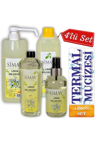 Simav Synaus Termal Sulu Limon Kolonyası Seti 4'lü