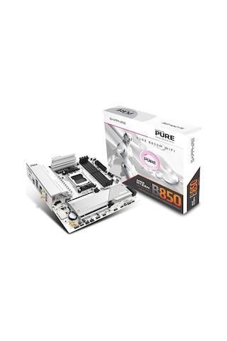 Sapphıre Pure B850m Wıfı Amd B850 Soket Am5 Ddr5 8000+mt/s Oc Wifi 6 Matx Anakart-52123-02-40g