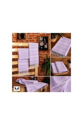 Pega Sultan Peştamal %100 Koton Lila Plaj Havlusu 90 x 170 CM
