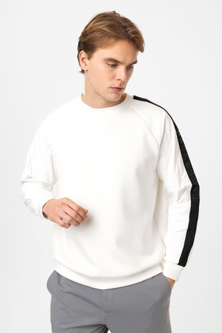 Backandbond Regular Fit Bisiklet Yaka Sweatshirt Beyaz