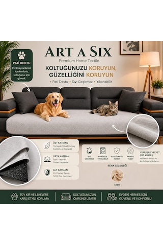 70 70 Cm Premium Sıvı Geçirmez Koltuk Koruyucu Kaymaz Pati Dostu Yıkanabilir Koltuk Örtüsü Antrasit - Gri