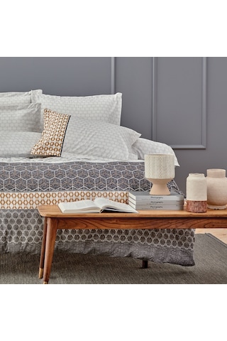 Yataş Bedding Taren Ranforce Çift Kişilik Nevresim Takımı-Gri