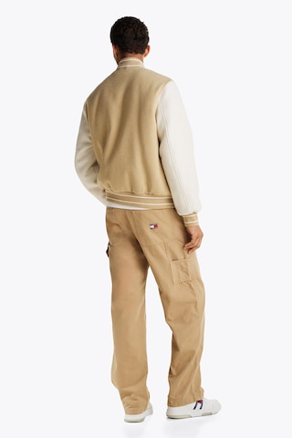 Tommy Jeans Regular Fit Bej Erkek Ceket Dm0dm20216act Tjm Wool Blend Vrsıty Bej