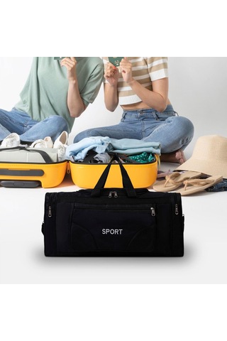 Homyl Alışveriş Seyahat Erkekler Için Duffle Çanta Siyah
