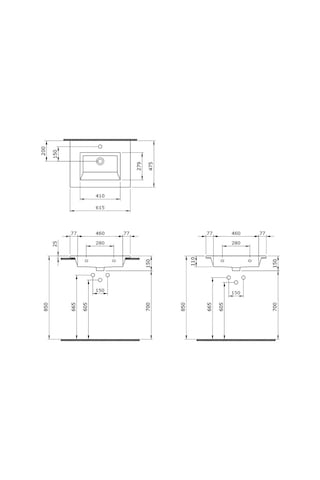 Bocchi Milano Etajerli Lavabo 60 CM Mat Kaşmir 1161-011-0126