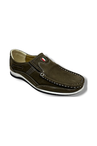 Master 1706-26 Hakiki Nubuk Deri Casual Erkek Ayakkabı Haki