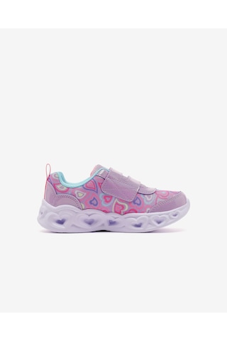 Skechers Heart Lıghts Boogıe Land Küçük Kız Çocuk Mor Işıklı Spor Ayakkabı 303258n Lvmt Mor