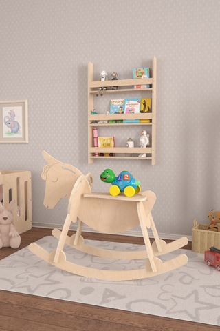 Lita Montessori Doğal Boyasız Sallanan At