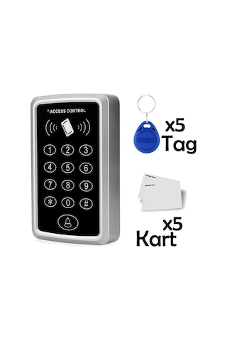 Sonex Rfid Şifreli Kapı Kilidi - 5 Adet Kart - 5 Adet Anahtarlık