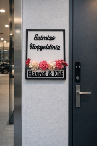 Dış Kapı Süsü Kişiye Özel Çiçekli Şık Ve Tasarım No30028