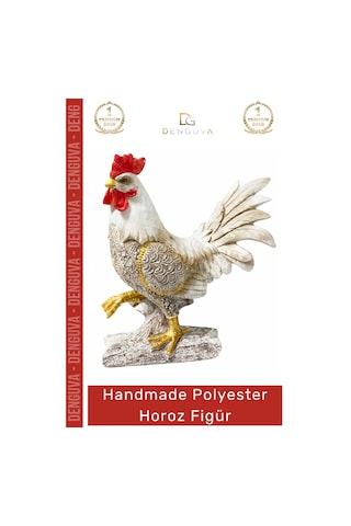 Horozfigürü Dekoratif El İşçiliği Otantik Mutfak Bahçe Heykeli Modern Tasarım Polyester Horoz Figür