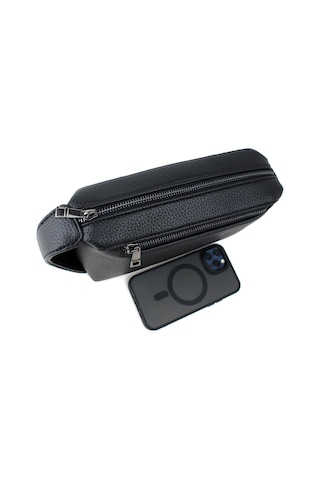 Derise club Unisex Siyah Günlük Seyahat El Çantası Portföy Çanta El Çantası Siyah