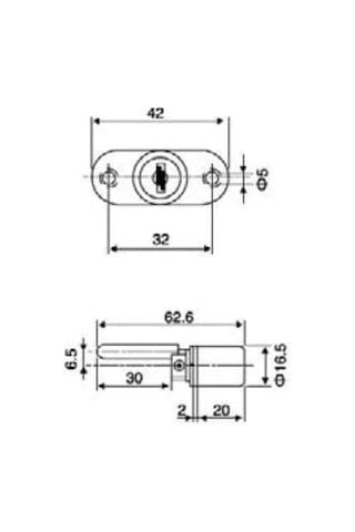 Canex Merkezi Çekmece Kilidi 19mm - Çubuksuz 10 Adet 10 Adet