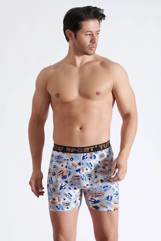 Hepsine Rakip 5li Erkek Boxer Desenli Likralı Pamuklu İç Çamaşırı KARIŞIK