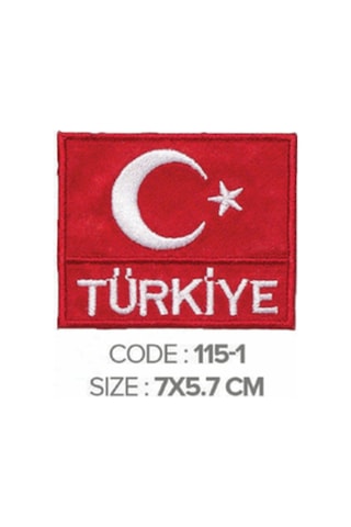 Ütü İle Yapışan Arma Patch Türk Bayrağı En:7cm Boy:5.7cm 1 Adet - 691582606