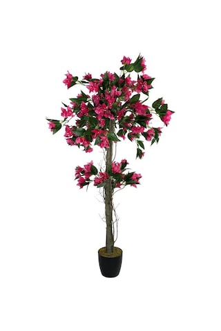 Yapay Ağaç Fuşya Begonvil Ağacı 120Cm Doğal Salex Dallı 2Katlı