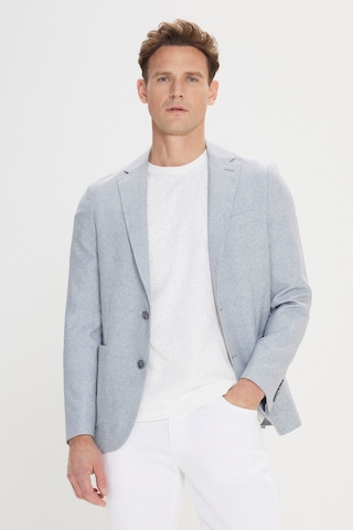 Ac&Co / Altınyıldız Classics Erkek Grı Mavı 360 Her Yöne Esneyen Slim Fit Dar Kesim Mono Yaka Desenli Blazer Ceket Grı Mavı Gri - Mavi