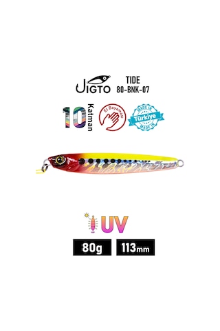 Jig, Zoka, Suni Yem, Uv Metal Jig, 80gr 11cm Jıgto Tide 80