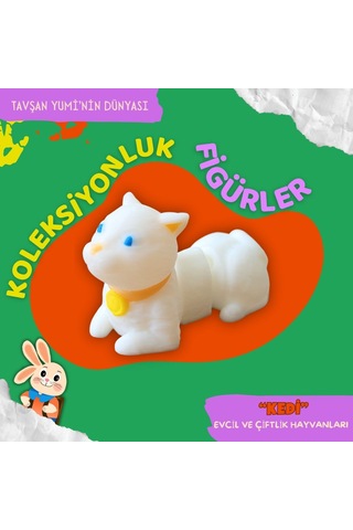 Tavşan Yumi Evcil Ve Çiftlik Hayvanları Koleksiyonu- 4 Parça 5-7 Cm Hareketli Oyuncaklar Ve Bilgilendirici Kartlar "