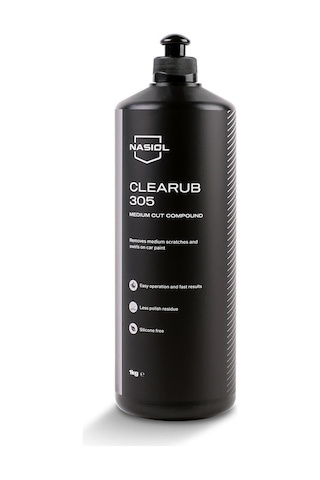 Nasiol-SET 13-Clearub (105,305,505,705) Çizik Giderici Polisaj Pastası (4kg) ve Polisaj Süngeri (4Adt) Seti