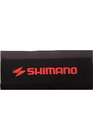 Shimano Bisiklet Reflektörlü Kadro Koruyucu Ve Zincir Koruyucu Kırmızı Kadro Koruma Kılıfı Kırmızı - Siyah