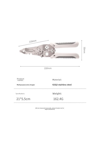 Geeksen Endüstriyel Manuel Elektrikli Tel Soyucu: Çok İşlevli, Tel Soyma-bükme-basma Aracı 092b Dış Yaylı