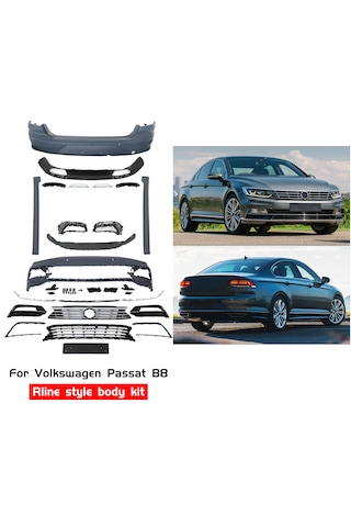 Vw Passat B8 Için R-line Bodykit Tam Dolu/eksiksiz Body Kit Seti