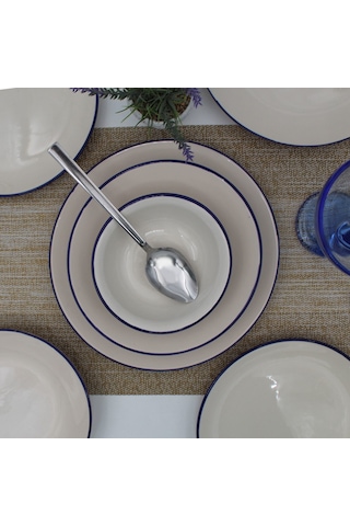 Royal 24 Parça 6 Kişilik Yemek Takımı- Kobalt File