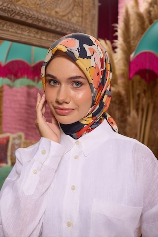 İpekhan Marrakech Koleksiyon Soft Eşarp 1209 - 08 Gri/sarı Gri-sarı-08