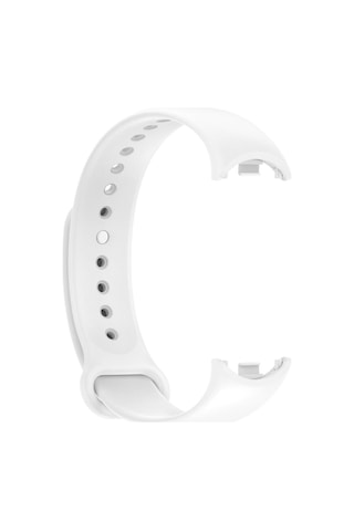 Xiaomi Mi Band 8 9 10 Uyumlu Akıllı Bileklik Silikon Kordon Kayış Beyaz