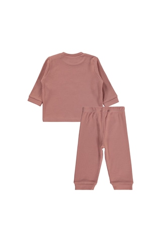 Civil Baby Tavşan Baskılı 6-18 Ay Pijama Takımı - Pembe Gülkurusu