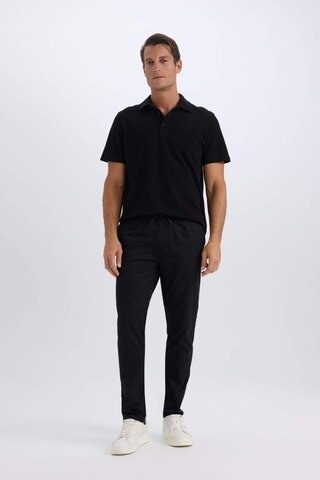 Defacto Pamuk Yazlık Beli Bağcıklı Cepli Düz Paça  Jogger Chino Pantolon - Siyah Z9933AZ25SPBK81