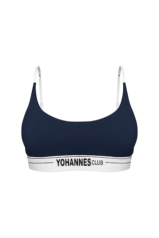 Yohannes Club, Kadın Pamuklu İç Çamaşırı Takımı, Renk Seçenekli, Bralet-kemerli Bikini Slip Lacivert