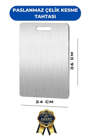 Erya Home Paslanmaz Çelik Antibakteriyel Kesme Tahtası Yüksek Kalite 24 x 36