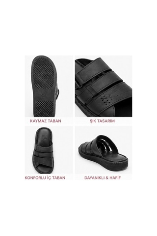 N Napa Shoe Np.2431.siyah.deri Terlik