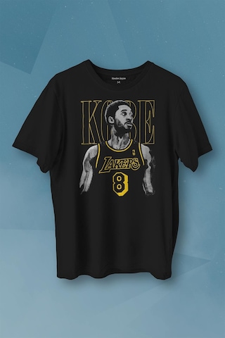 Kobe Bryant Los Angeles Lakers No 8 Basketball Baskılı Tişört Unisex T-shirt 001