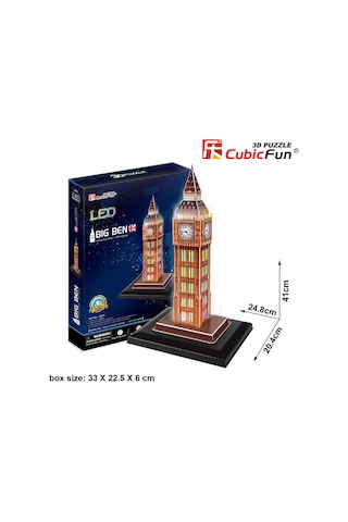Cubic Fun 3D 28 Parça Puzzle Big Ben Saat Kulesi - Ingiltere Led